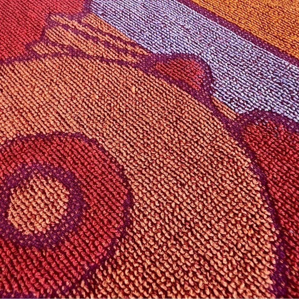 VTG Terry Treasure Roller Skate Roller Derby Beach Towel 60s 70s Cotton 26x50